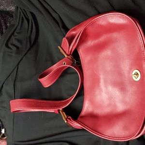 EUC BURGANDY COACH BAG
